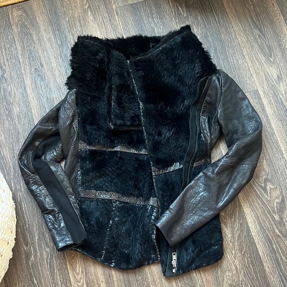 Helmut Lang Jackets & Blazers - Helmut Lang Fur Leather Jacket